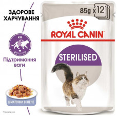 Royal Canin Sterilised Jelly (Роял Канін Стерелайзд желе) вологий корм для стерилізованих кішок 85 г х 12 шт.
