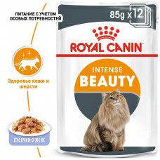Royal Canin Intense Beauty Jelly (Роял Канін Інтенс Б'юті) вологий корм для кішок для шкіри та шерсті 85 г х 12 шт.