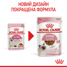 Royal Canin Kitten Gravy (Роял Канін Кіттен шматочки в соусі) вологий корм для кошенят до 12 місяців 0.085 кг. х 12 шт.