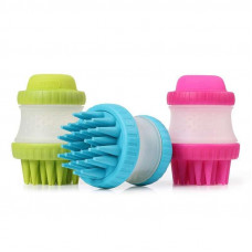 Масажна щітка для купання собак з резервуаром для шампуню Dexas Scrub buster (Дексас Скраб Бустер)