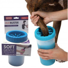 Лаподойка для собак Dexas Mud Buster (Дексас Мад Бустер) M (висота 15 см, діаметр 10 см, об'єм 170 мл.) Голубий