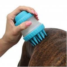 Масажна щітка для купання собак з резервуаром для шампуню Dexas Scrub buster (Дексас Скраб Бустер)