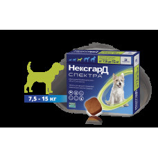 NexGard Spectra М (Нексгард Спектра М) таблетки проти кліщів, бліх і гельмінтів для собак вагою від 7.5 до 15 кг