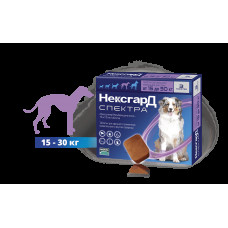NexGard Spectra L (Нексгард Спектра L) таблетки від кліщів, бліх і гельмінтів для собак вагою від 15 до 30 кг
